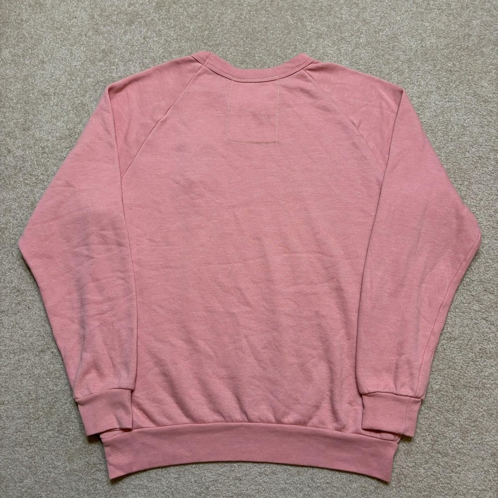Aviator Nation Crewneck Sweatshirt Womens Medium Pink Heart Fleece Pullover - Picture 5 of 10